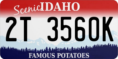 ID license plate 2T3560K