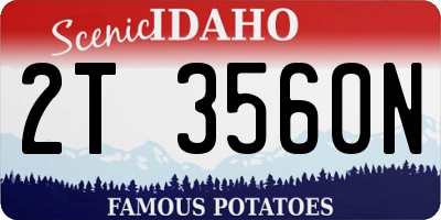ID license plate 2T3560N