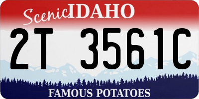 ID license plate 2T3561C