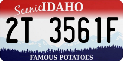 ID license plate 2T3561F