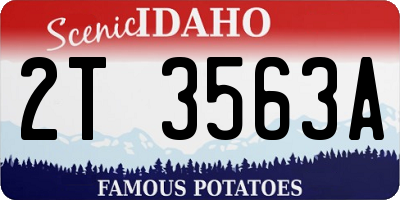 ID license plate 2T3563A
