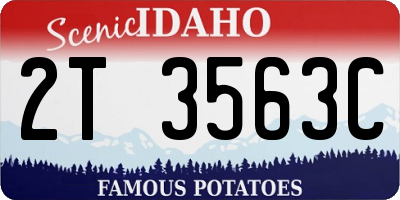 ID license plate 2T3563C