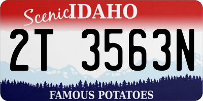 ID license plate 2T3563N