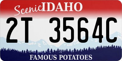 ID license plate 2T3564C