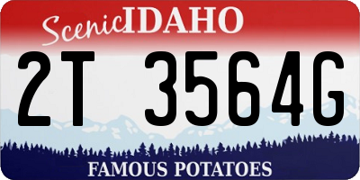 ID license plate 2T3564G