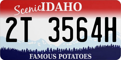 ID license plate 2T3564H