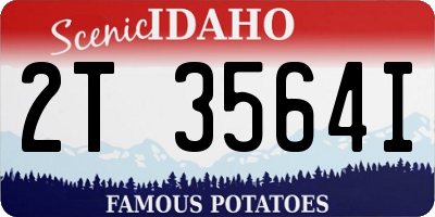 ID license plate 2T3564I