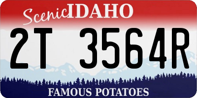 ID license plate 2T3564R