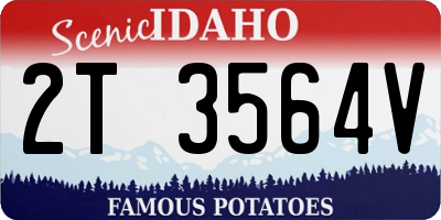 ID license plate 2T3564V