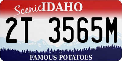 ID license plate 2T3565M