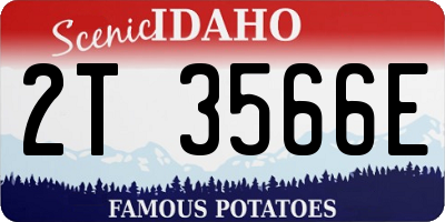 ID license plate 2T3566E