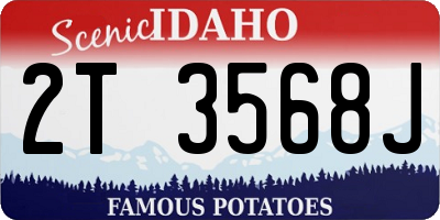 ID license plate 2T3568J