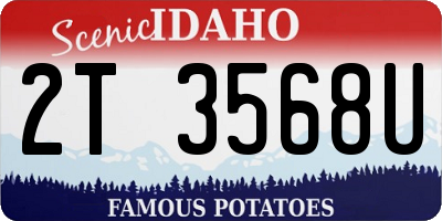 ID license plate 2T3568U