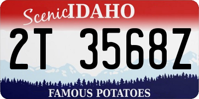 ID license plate 2T3568Z