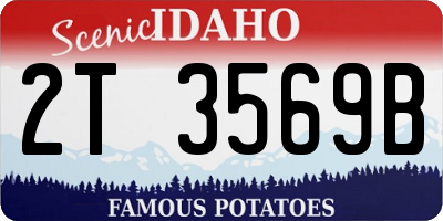 ID license plate 2T3569B