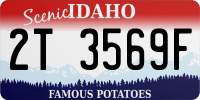 ID license plate 2T3569F