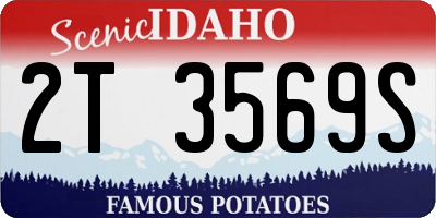ID license plate 2T3569S