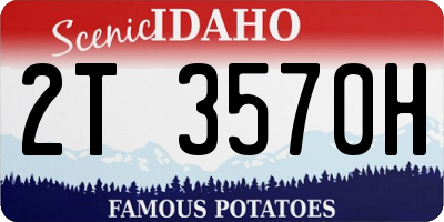 ID license plate 2T3570H