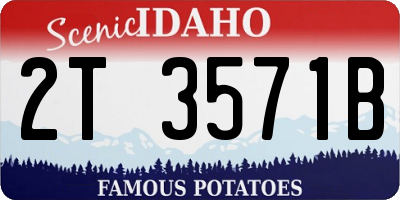 ID license plate 2T3571B