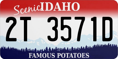 ID license plate 2T3571D