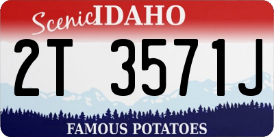 ID license plate 2T3571J