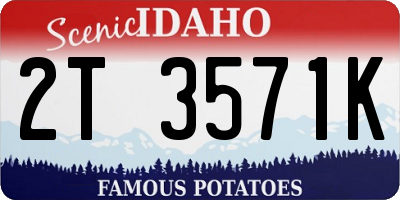 ID license plate 2T3571K