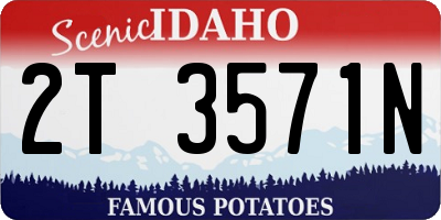 ID license plate 2T3571N