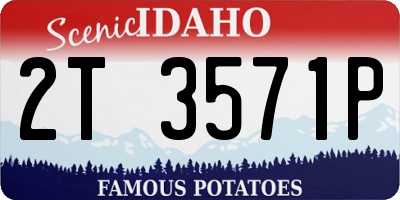 ID license plate 2T3571P