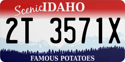 ID license plate 2T3571X