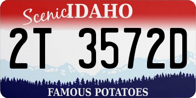 ID license plate 2T3572D