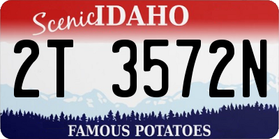 ID license plate 2T3572N