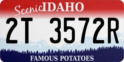 ID license plate 2T3572R