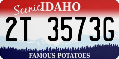 ID license plate 2T3573G