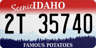 ID license plate 2T3574O