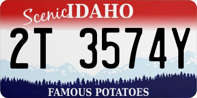 ID license plate 2T3574Y