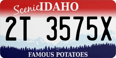 ID license plate 2T3575X