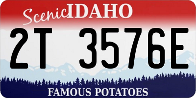 ID license plate 2T3576E
