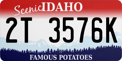 ID license plate 2T3576K
