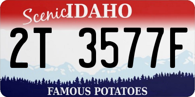 ID license plate 2T3577F