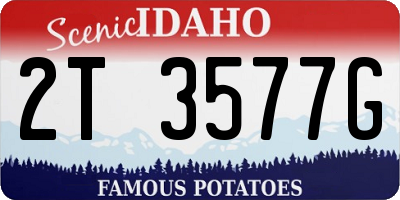 ID license plate 2T3577G