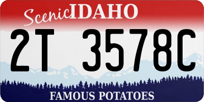 ID license plate 2T3578C