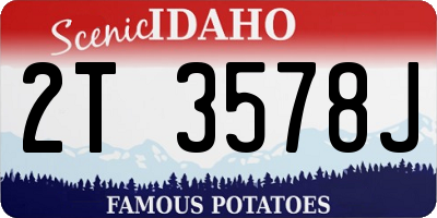 ID license plate 2T3578J
