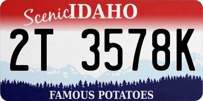 ID license plate 2T3578K