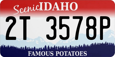 ID license plate 2T3578P