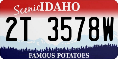 ID license plate 2T3578W
