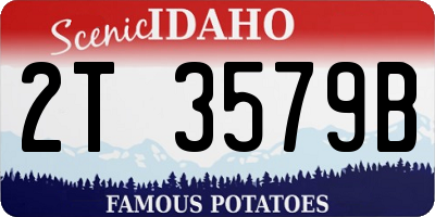 ID license plate 2T3579B