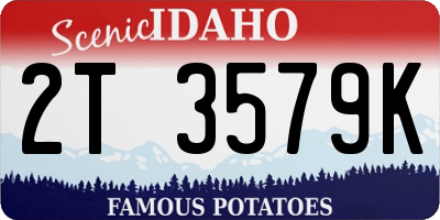 ID license plate 2T3579K