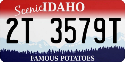 ID license plate 2T3579T