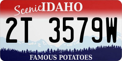ID license plate 2T3579W