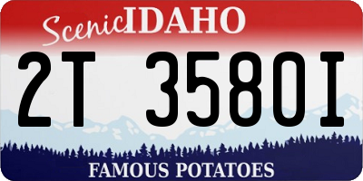 ID license plate 2T3580I